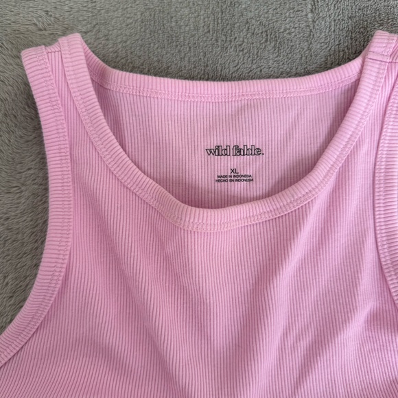 Pink Ribbed Tank Top - Picture 2 of 3